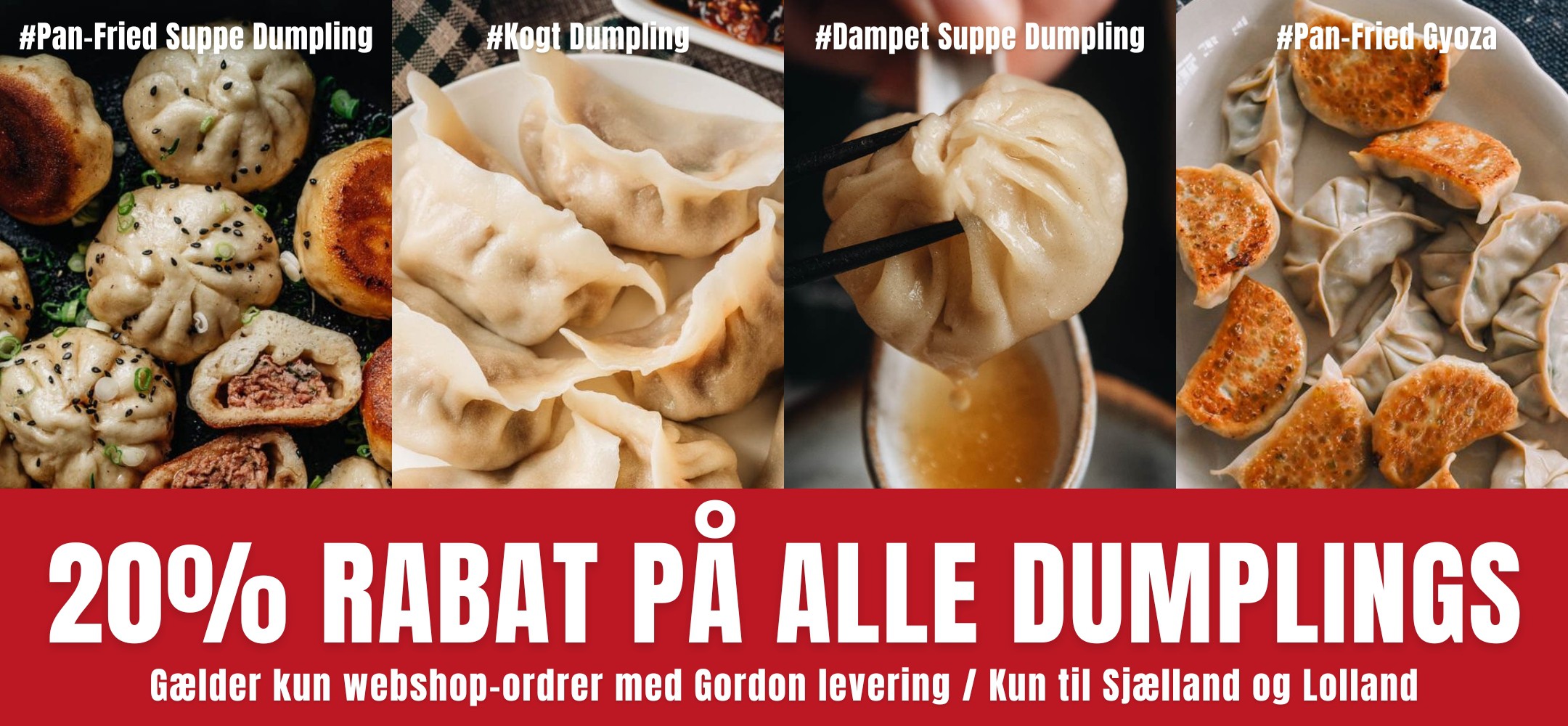 Marts kampagne 20% rabat på dumplings